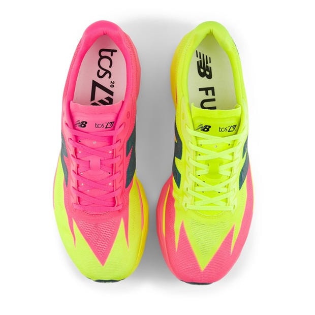 Pink Heat/Green - New Balance - NB FuelCell SuperComp Elite v5 Running Shoes Womens