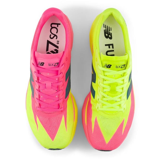 Pink Heat/Green - New Balance - NB FuelCell SuperComp Elite v5 Running Shoes Womens