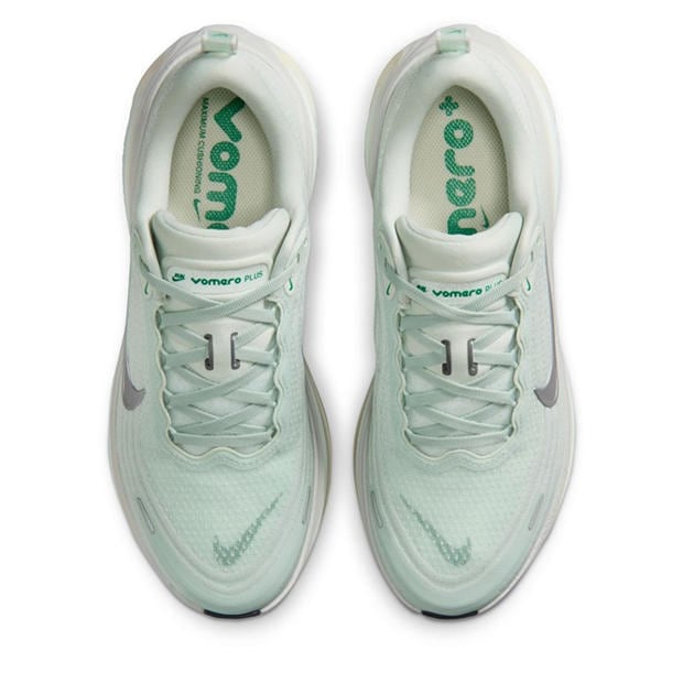 Silver/Green - Nike - Vomero Plus Running Shoes Womens