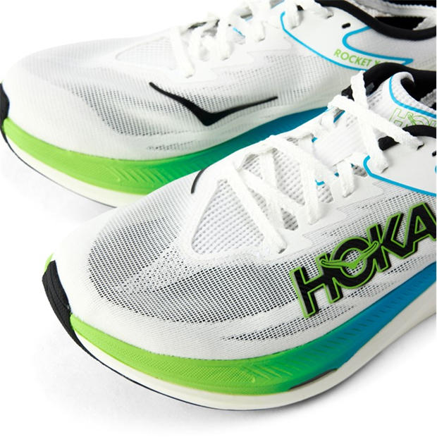Frost/Lime - Hoka - Men's Rocket X 3 Road Running Shoes