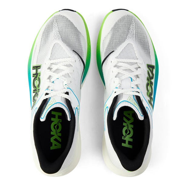 Frost/Lime - Hoka - Men's Rocket X 3 Road Running Shoes