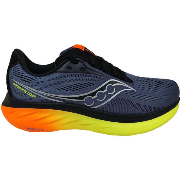 Shadow/Vizi - Saucony - Men's Ride 18 Everyday Neutral Road Running Shoes
