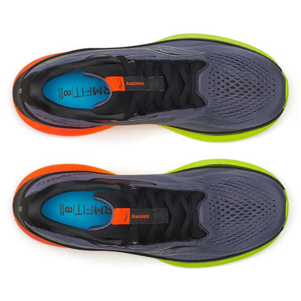 Shadow/Vizi - Saucony - Men's Ride 18 Everyday Neutral Road Running Shoes