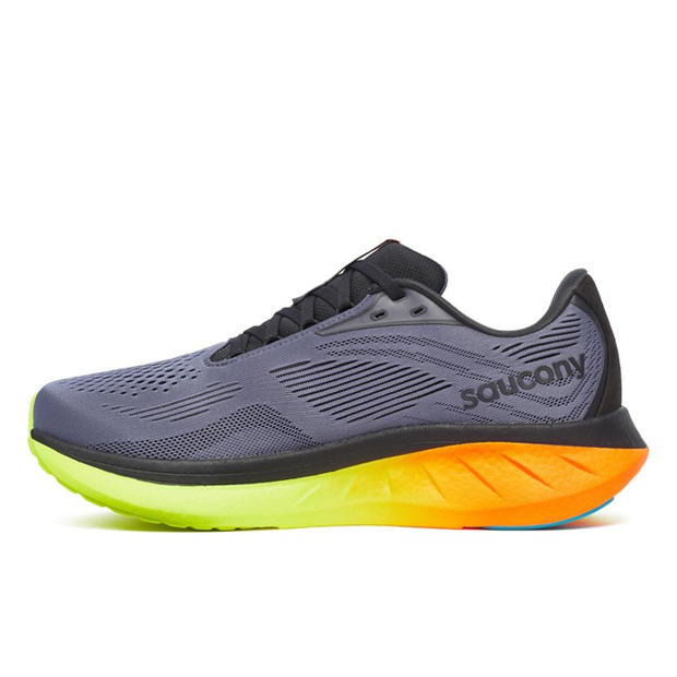 Shadow/Vizi - Saucony - Men's Ride 18 Everyday Neutral Road Running Shoes
