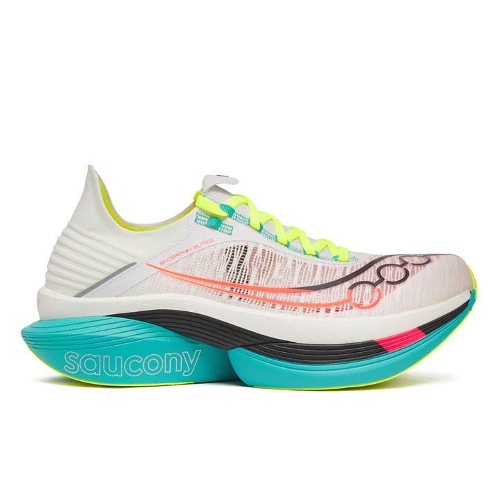 Saucony Men's White Endorphin Elite 2 () in Size 8, Sports Direct