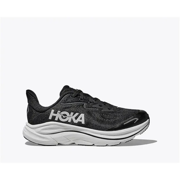 Black/White - Hoka - Kids' Clifton 10 Road Running Shoes