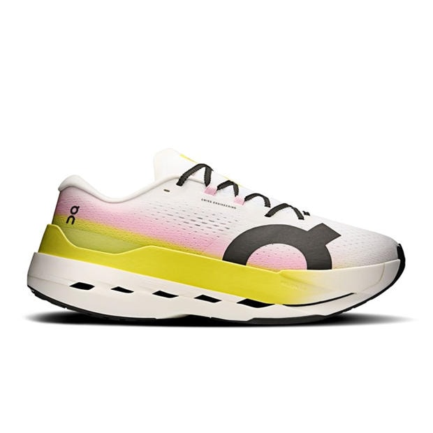 White/Lime - On - Cloudboom Max Running Shoes Mens