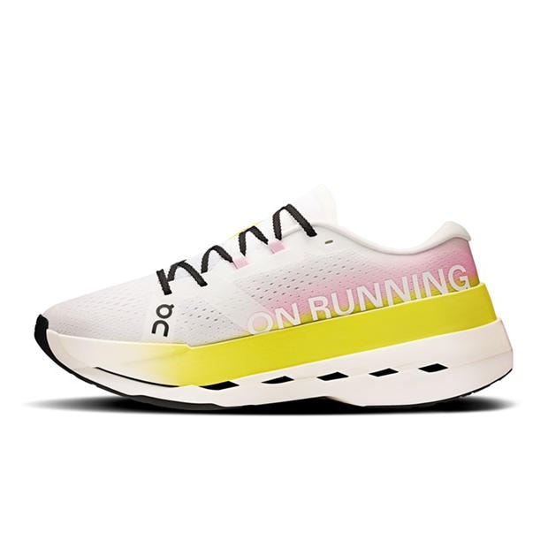 White/Lime - On - Cloudboom Max Running Shoes Mens