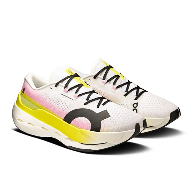 White/Lime - On - Cloudboom Max Running Shoes Mens
