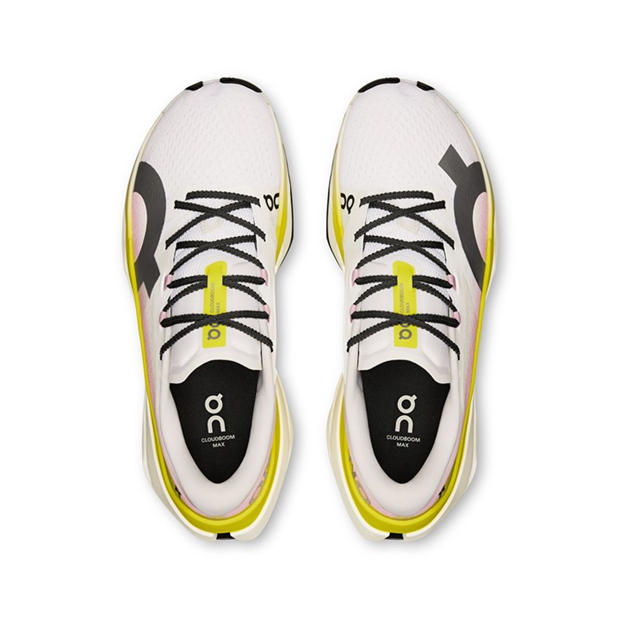 White/Lime - On - Cloudboom Max Running Shoes Mens