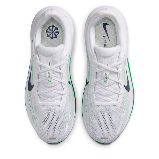 Wht/Navy/Green - Nike - Men's Quest 7 Road Running Shoes