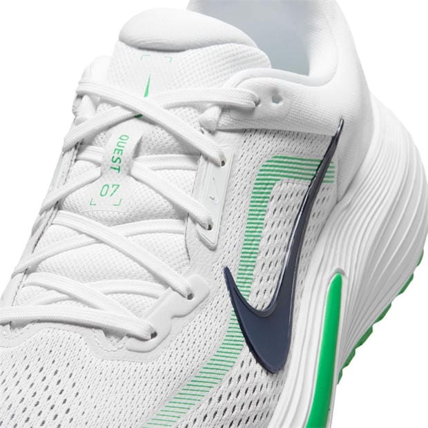 Wht/Navy/Green - Nike - Men's Quest 7 Road Running Shoes