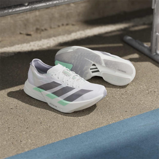White/Mint - adidas - Women's Adios Pro 4 Road Running Shoes
