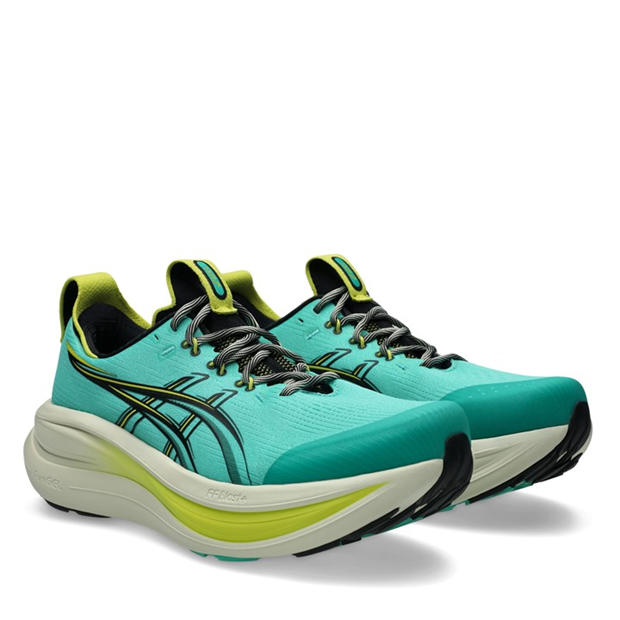 Green/Black - Asics - Gel-Nimbus 28 Tr Road Running Shoes Mens