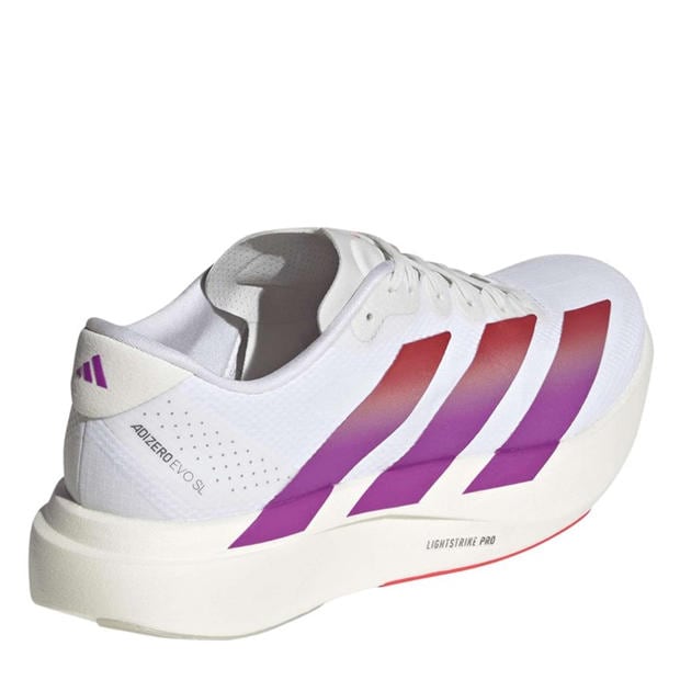 White/Lucid Red - adidas - Adizero EVO SL Shoes Mens