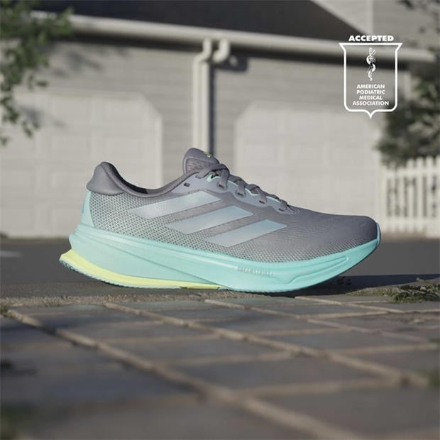 Grey/Aqua - adidas - Supernova Rise 2 Womens Running Shoes