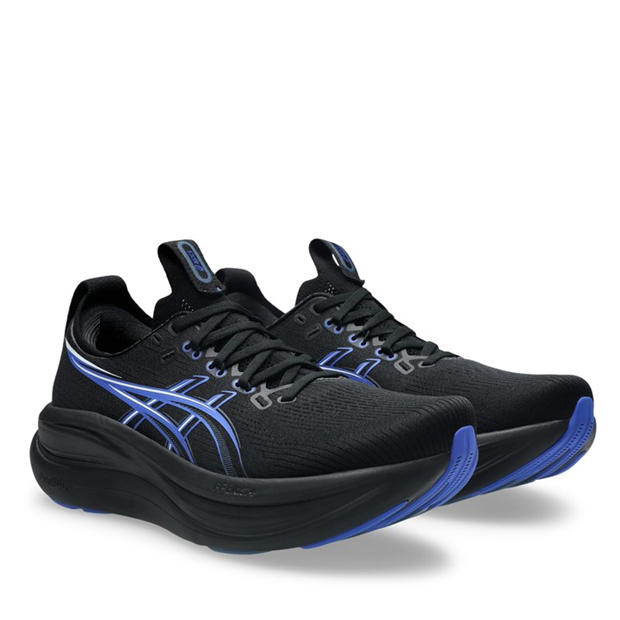 Black/Neon Blue - Asics - Gel-Nimbus 28 Mens Running Shoes