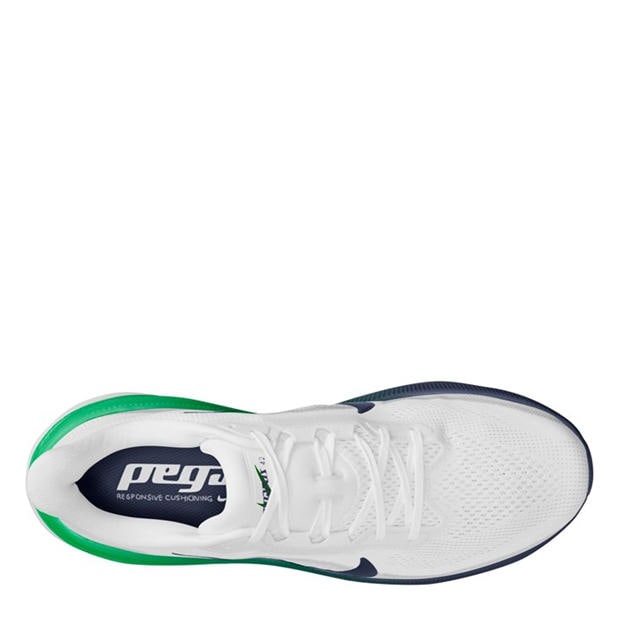 White/Navy/Grn - Nike - Men's Pegasus 42 Running Shoes