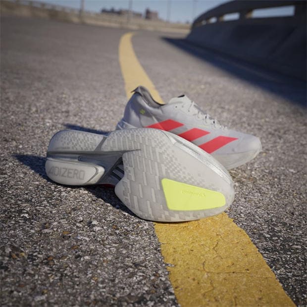 Silver/Red/Grey - adidas - Adizero Adios Pro 4 Road Running Shoes Mens