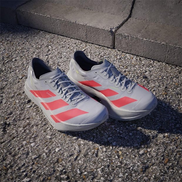 Silver/Red/Grey - adidas - Adizero Adios Pro 4 Road Running Shoes Mens