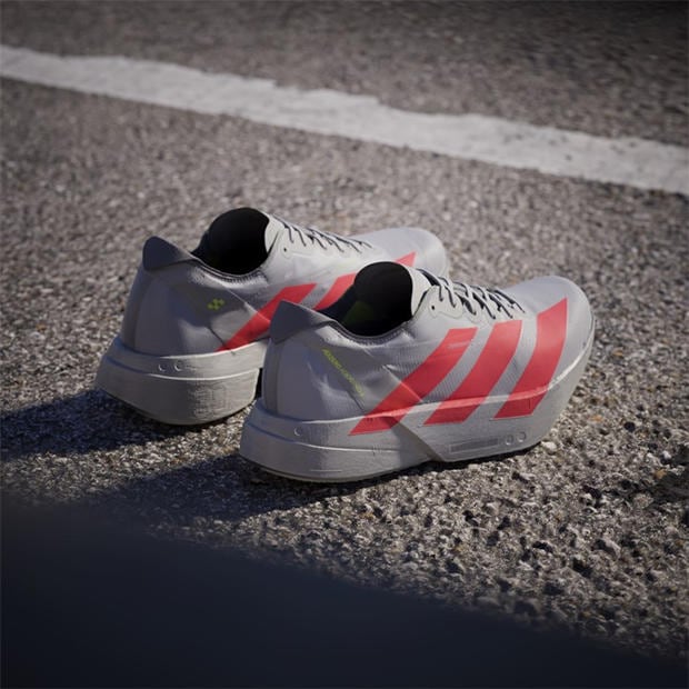 Silver/Red/Grey - adidas - Adizero Adios Pro 4 Road Running Shoes Mens