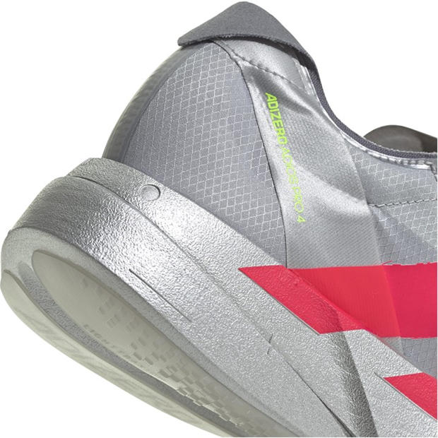 Silver/Red/Grey - adidas - Adizero Adios Pro 4 Road Running Shoes Mens