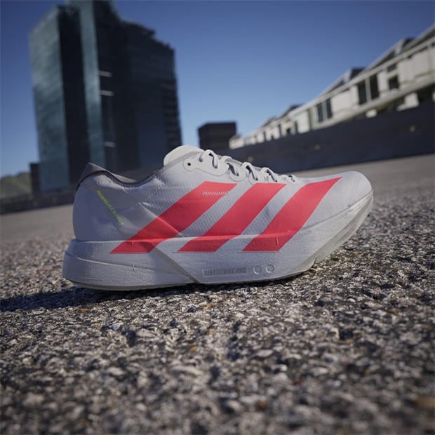Silver/Red/Grey - adidas - Adizero Adios Pro 4 Road Running Shoes Mens