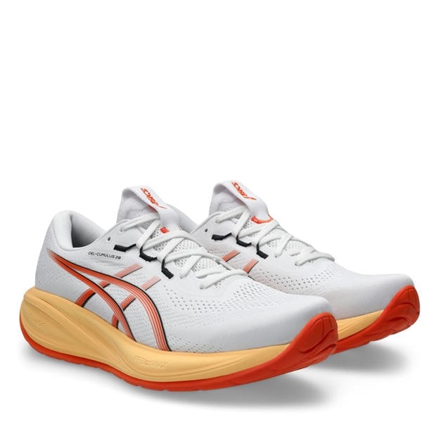 White/Orange - Asics - GEL-Cumulus 28 Mens Running Shoes
