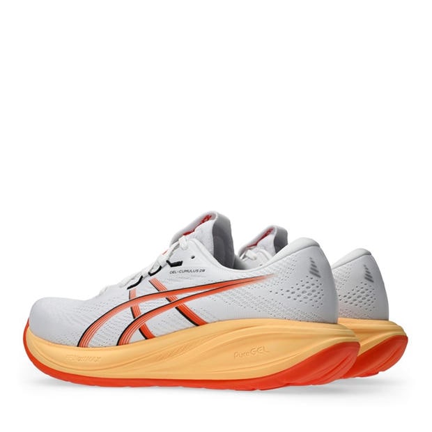 White/Orange - Asics - GEL-Cumulus 28 Mens Running Shoes