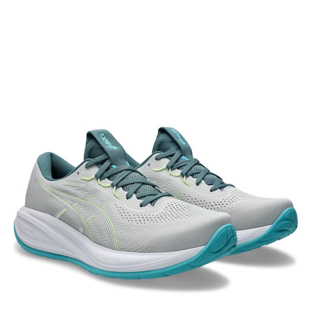 Grey/Aqua - Asics - GEL-Cumulus 28 Mens Running Shoes