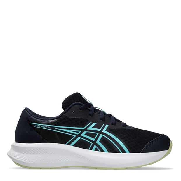 Midnight/Green - Asics - ASICS Patriot GS Kids Road Running Shoes