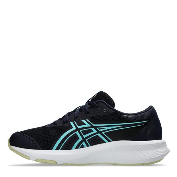 Midnight/Green - Asics - ASICS Patriot GS Kids Road Running Shoes