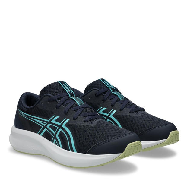 Midnight/Green - Asics - ASICS Patriot GS Kids Road Running Shoes
