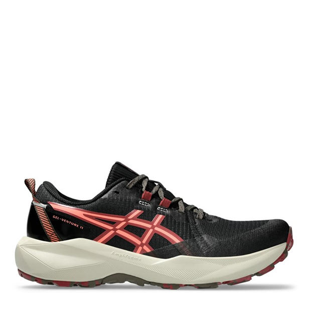 Black/Sun Coral - Asics - GEL-Venture 11 Womens Trail Running Shoes