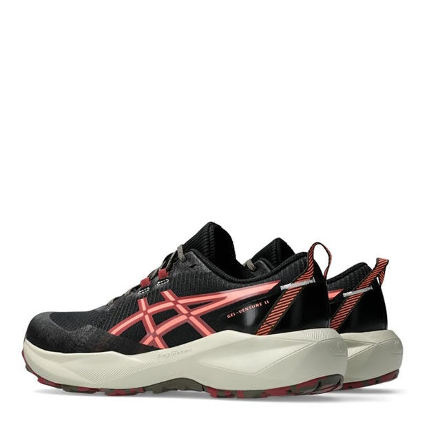 Black/Sun Coral - Asics - GEL-Venture 11 Womens Trail Running Shoes