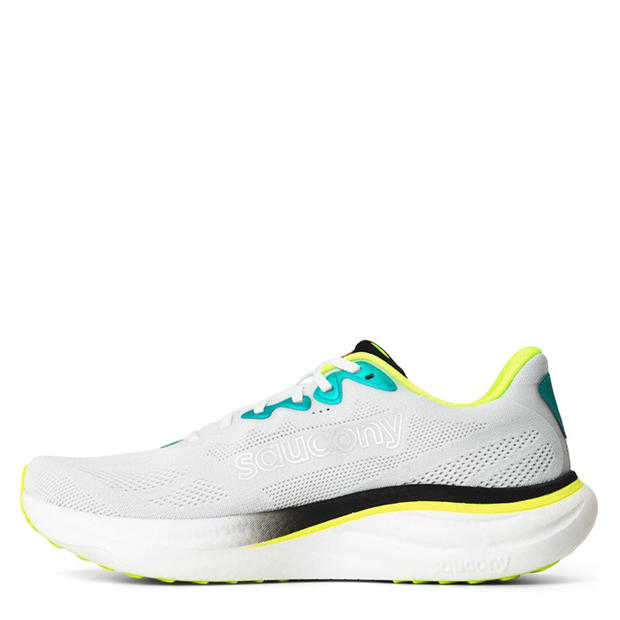 White/Citron - Saucony - Men's Ride Everyday Neutral Road Running Shoes