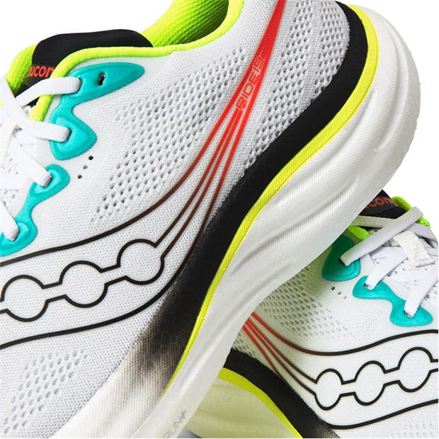 White/Citron - Saucony - Men's Ride Everyday Neutral Road Running Shoes