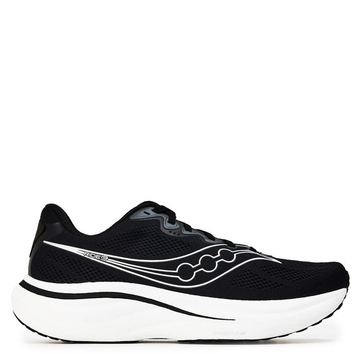 Saucony Men's Black Ride Everyday Neutral Road Running Shoes in Size 11, Sports Direct