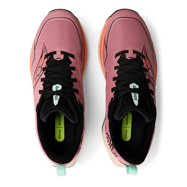 Mauve/Salmon - Saucony - Womens Peregrine 16 Off-Road Trail Running Shoes