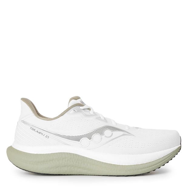 White/Laurel - Saucony - Triumph 23 Road Running Shoes Mens