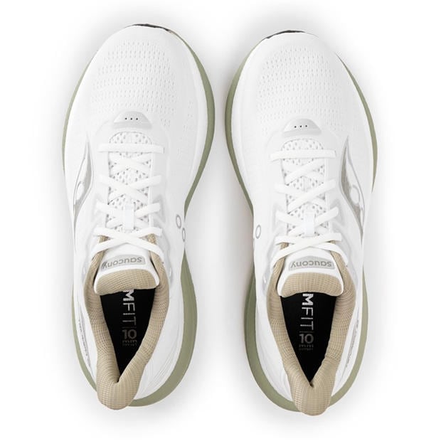 White/Laurel - Saucony - Triumph 23 Road Running Shoes Mens