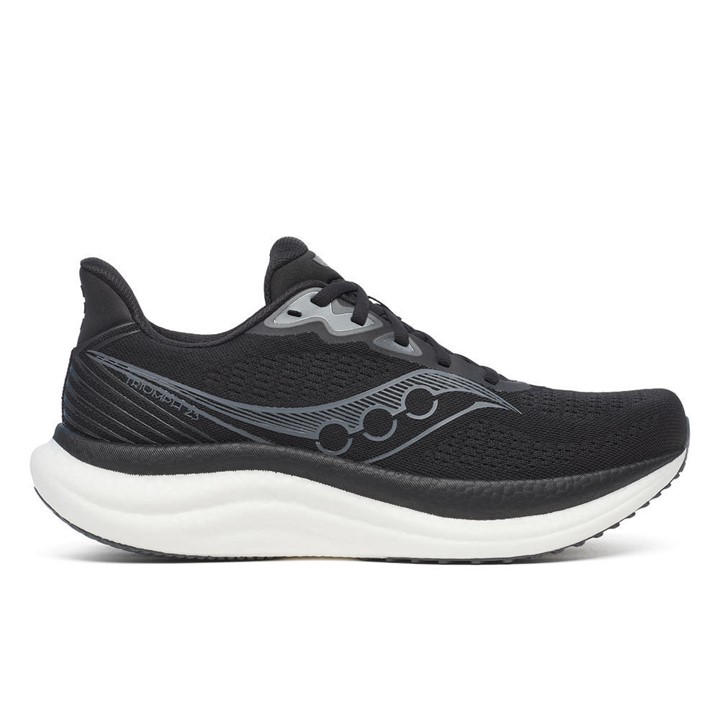 Saucony Men's Black Triumph 23 Road Running Shoes in Size 8.5, Sports Direct