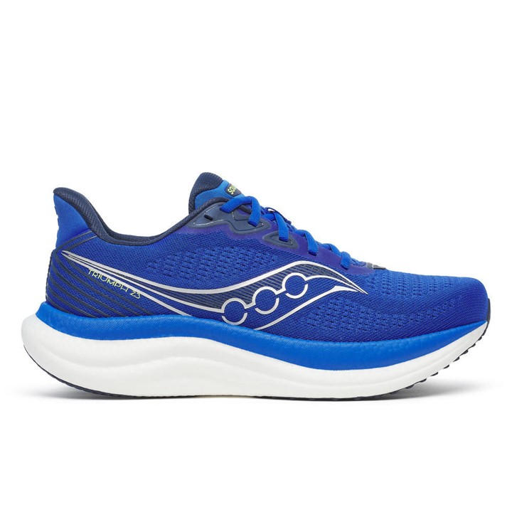 Saucony Men's Blue Triumph 23 Road Running Shoes in Size 10, Sports Direct