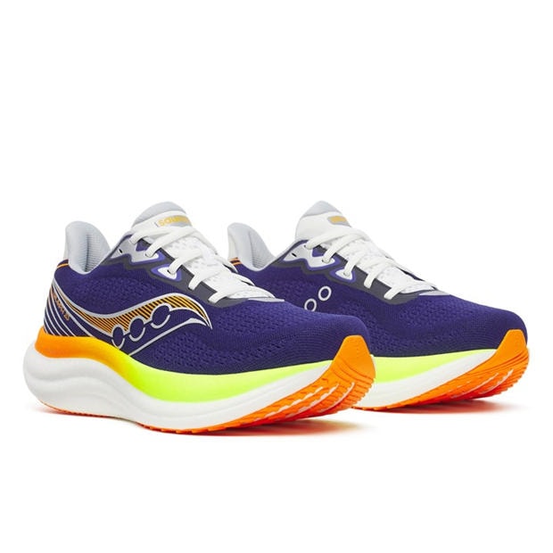 Navy/Citron - Saucony - Triumph 23 Road Running Shoes Mens