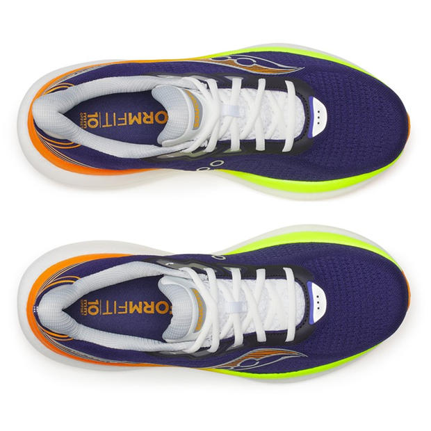 Navy/Citron - Saucony - Triumph 23 Road Running Shoes Mens