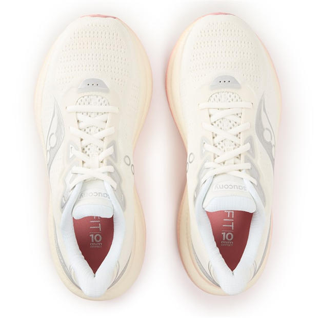 Ivory/Mauve - Saucony - Triumph 23 Road Running Shoes Womens