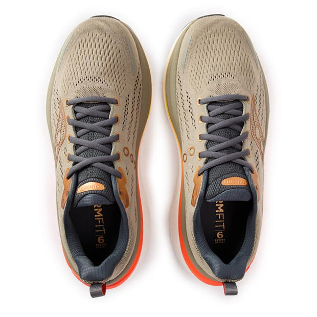 Laurel/Fire - Saucony - Hurricane 25 Road Running Shoes Mens