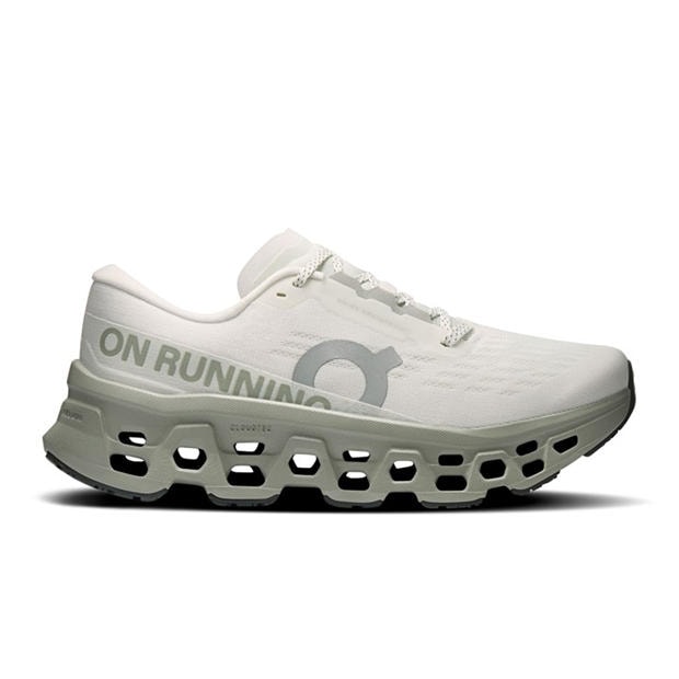 Ivory/Tin - On - Womens Cloudmonster 3 Running Shoes