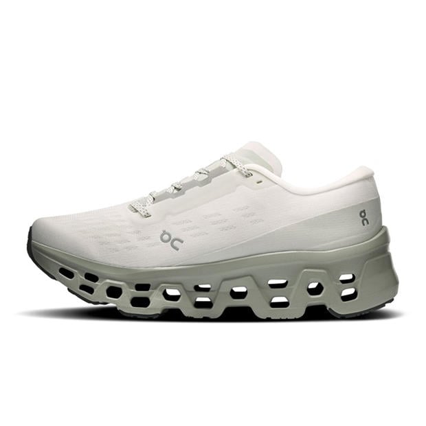 Ivory/Tin - On - Womens Cloudmonster 3 Running Shoes