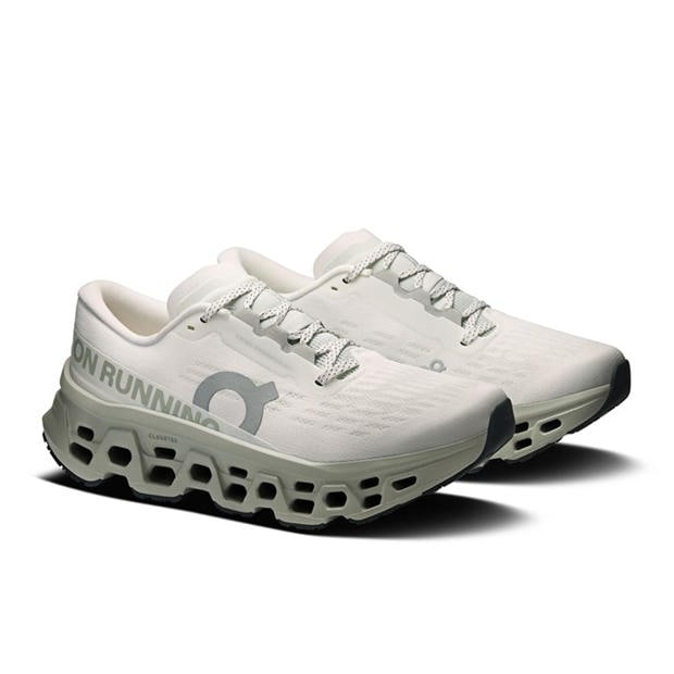 Ivory/Tin - On - Womens Cloudmonster 3 Running Shoes